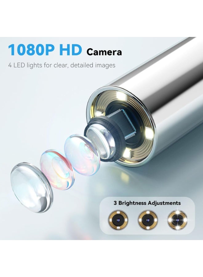 عربست 5-في-1 كاميرا فحص رقمية أوتو-سكوب 1080P HD مع أضواء LED ، كاشف قناة الأذن ، عرض الوضع المزدوج والتنظيف ، سطوع قابل للتعديل ، جهاز الاستخدام المنزلي متعدد الأغراض - Image 3